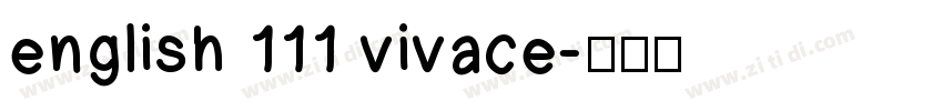 english 111 vivace字体转换
